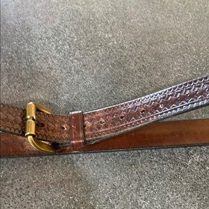 Brown Leather Men's Belt